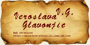 Veroslava Glavonjić vizit kartica